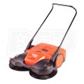 Haaga (38") Battery Powered Triple Brush Push Power Sweeper