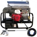 Pressure-Pro Professional 3000 PSI (Gas - Hot Water) Super Skid Belt-Drive Pressure Washer w/ Electric Start Honda Engine